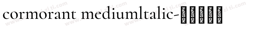 cormorant mediumltalic字体转换